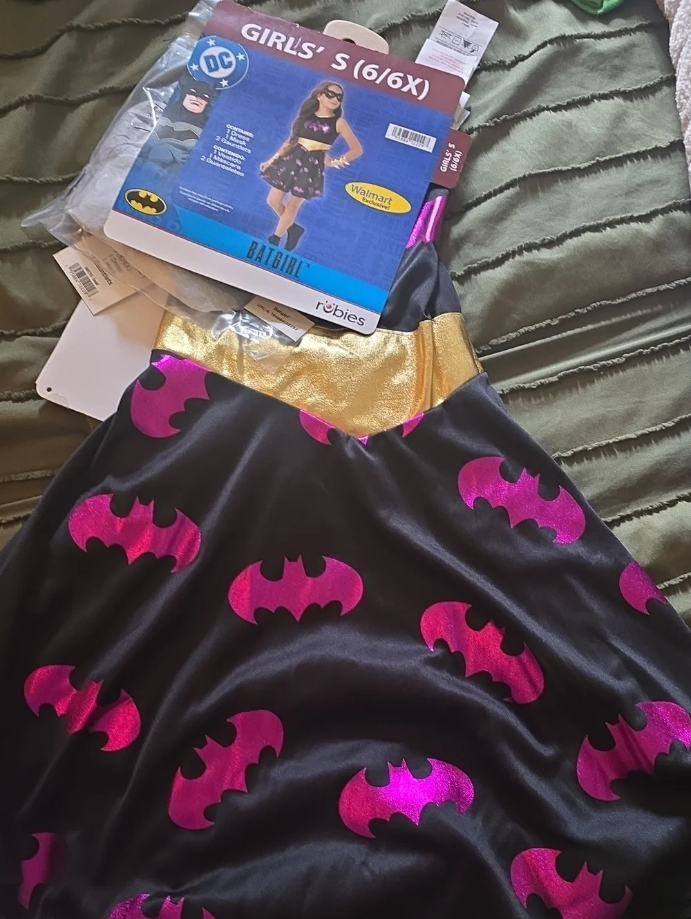 Brand New DC Batgirl Dress Costume in Black, Purple, and Gold